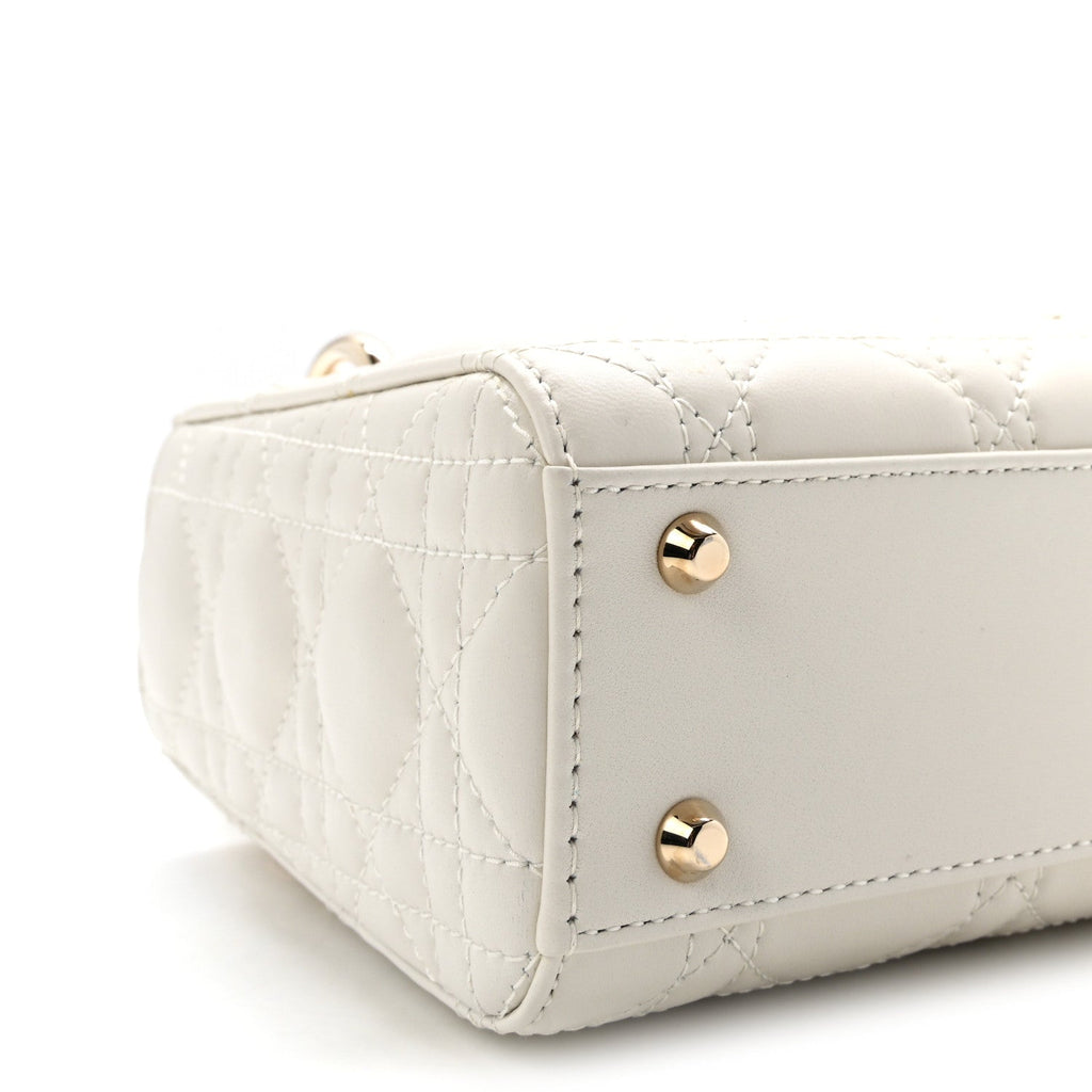 Lambskin Cannage Mini Lady Dior Latte AT My store