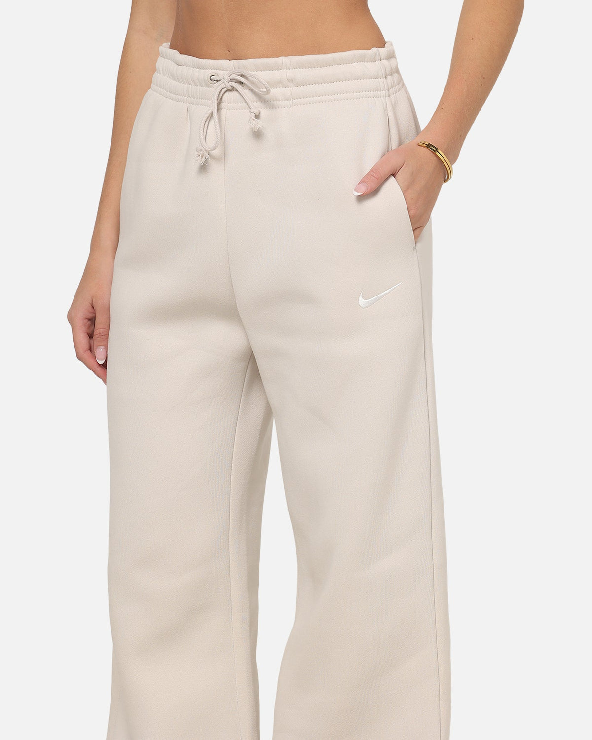 Top Seller Nike Women's Sportswear Phoenix Fleece High Waisted Wide Leg Sweat Pants Lt Orewood Brown