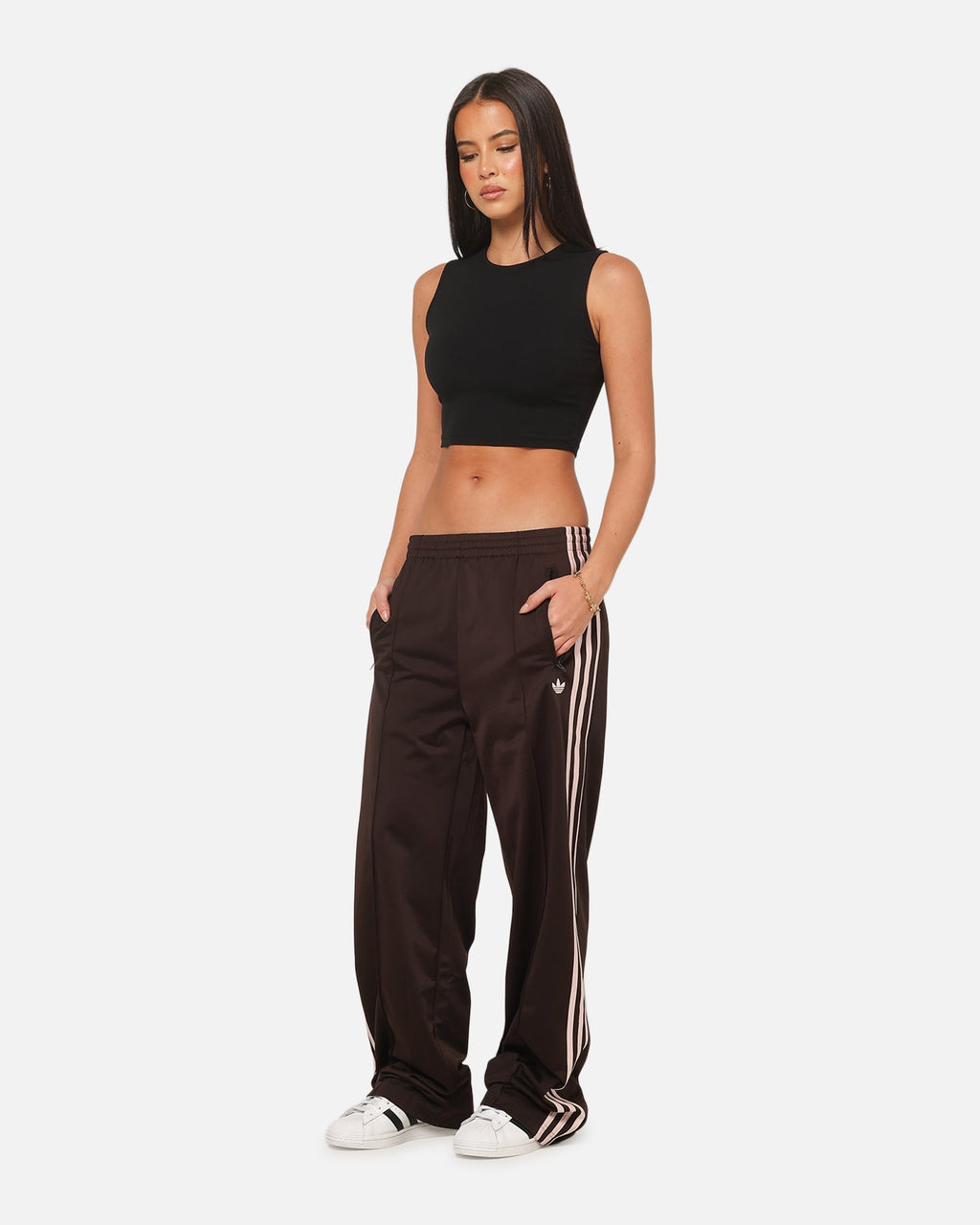 Best-Selling Adidas Women's Firebird Loose Track Pants Brown/Pink