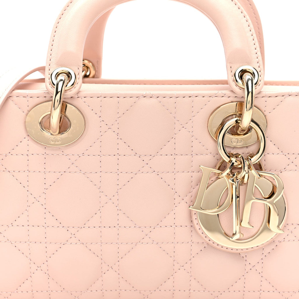 Lambskin Cannage Medium Lady D-Joy Powder Pink AT My store
