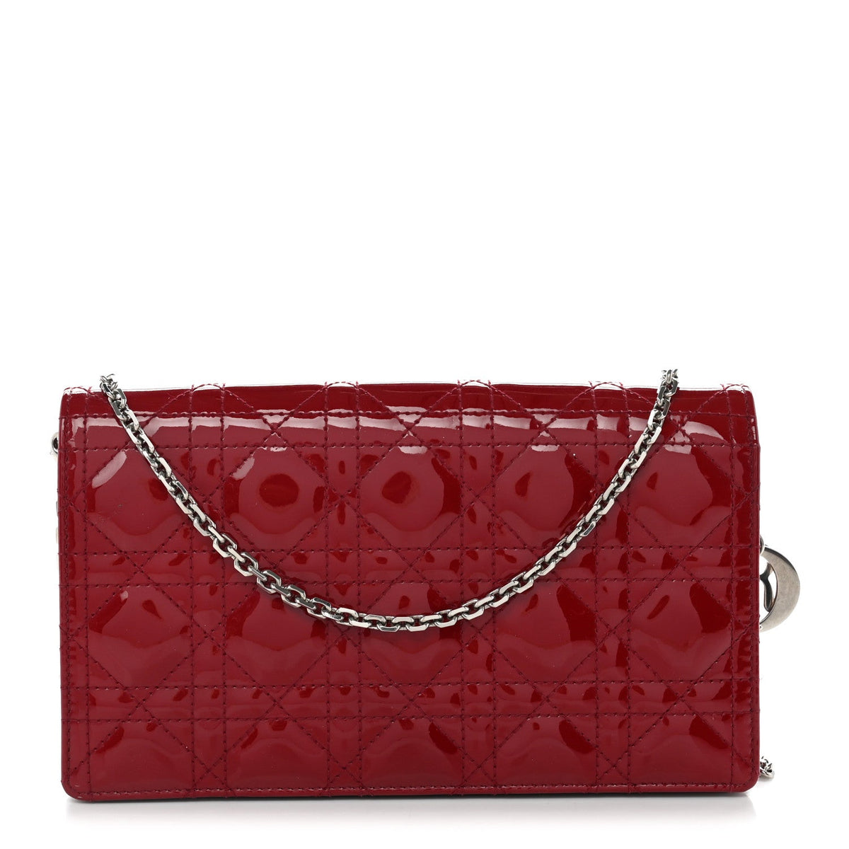 Patent Cannage Lady Dior Clutch Red Red AT My store