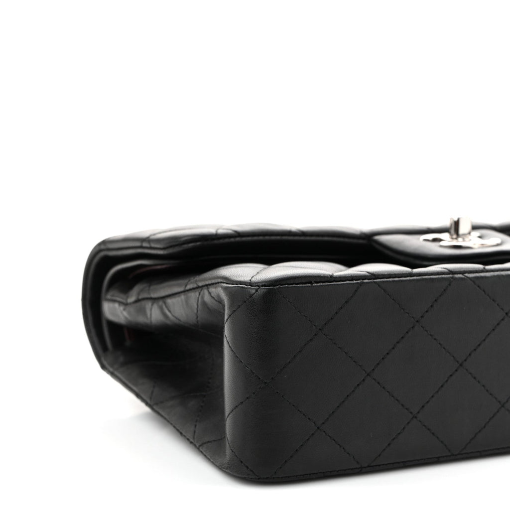 Lambskin Quilted Small Double Flap Black At My store