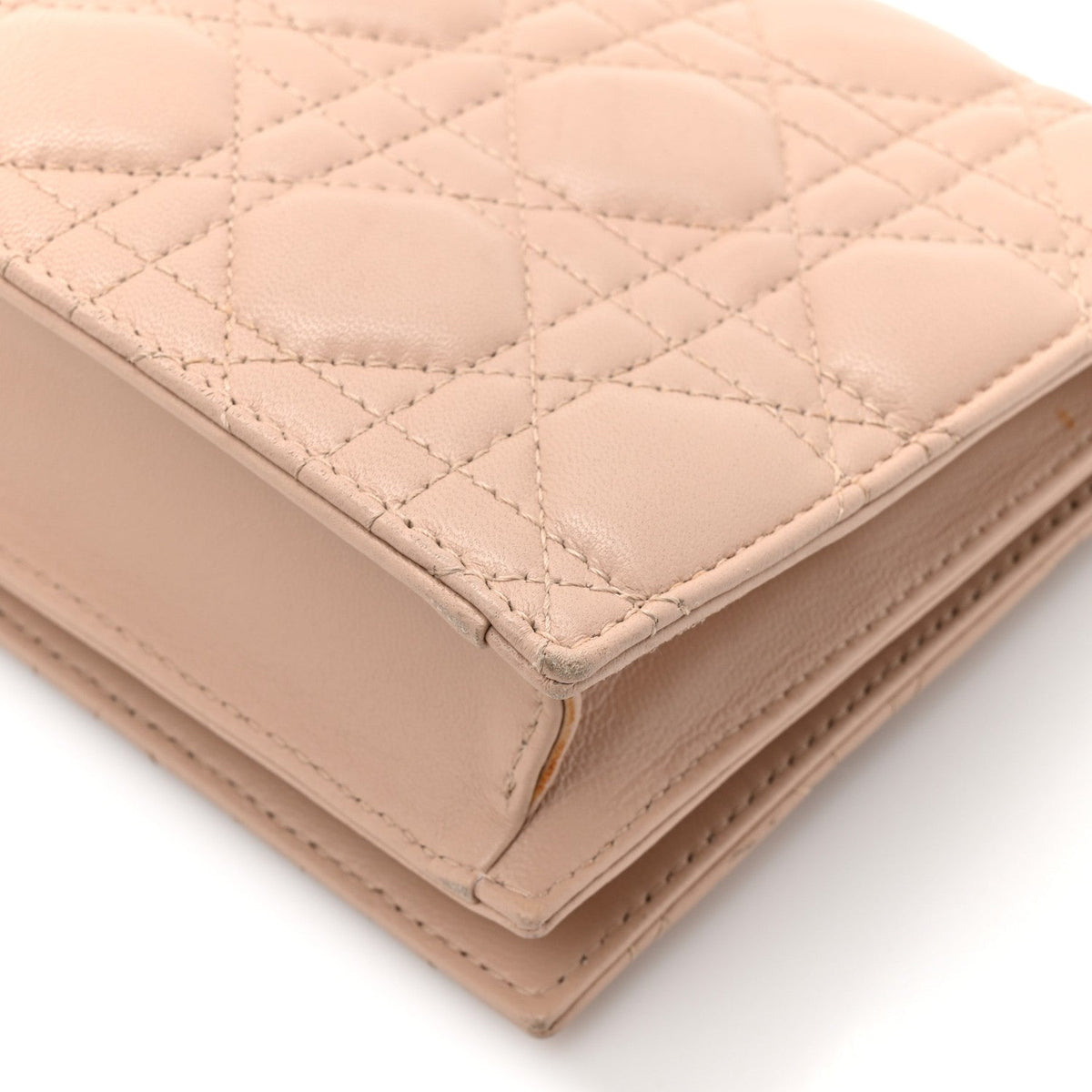 Lambskin Cannage Lady Dior Convertible Clutch Pink AT My store