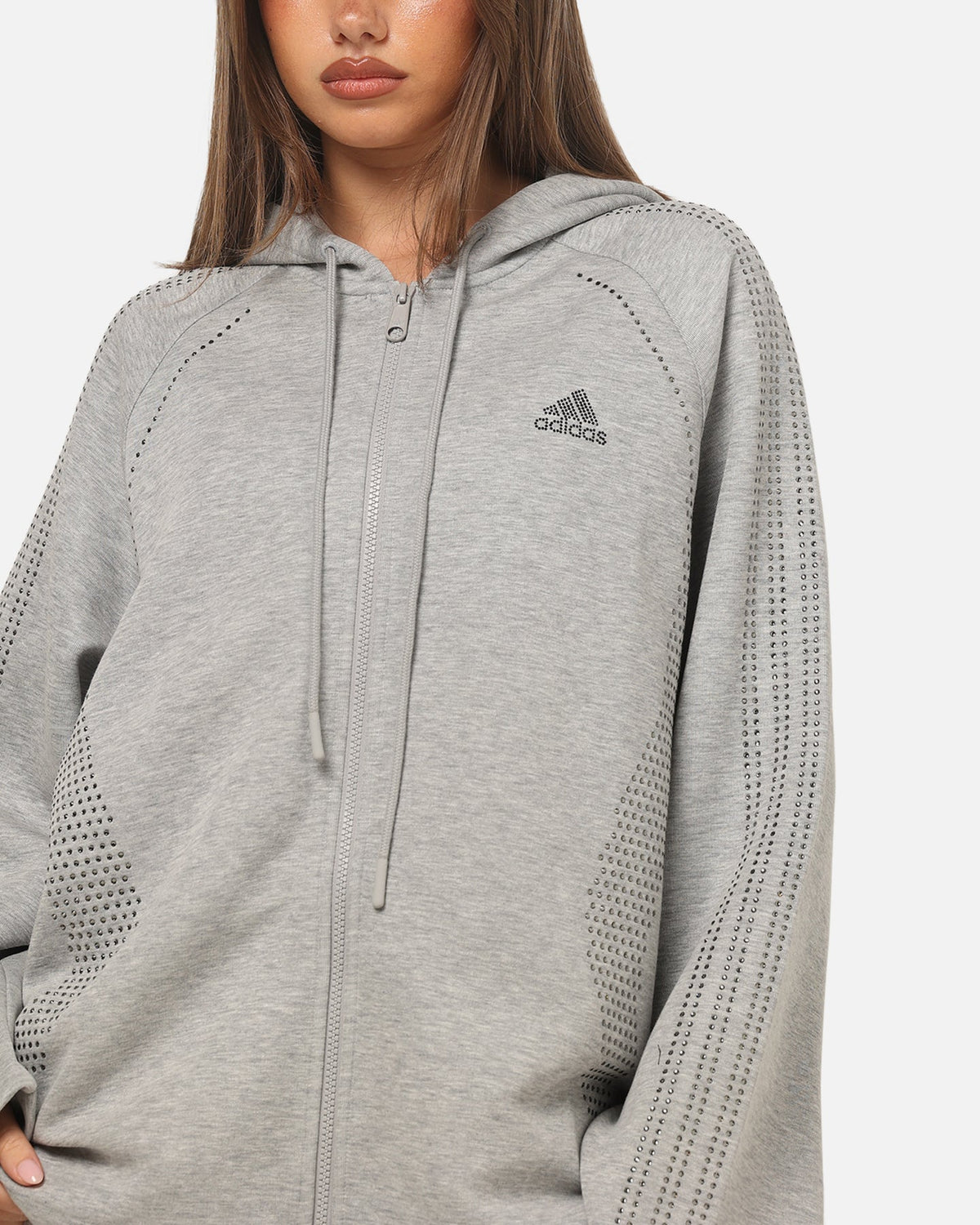 Best-Selling Adidas Women's Teamgeist Rhinestone Track Top Grey Marle