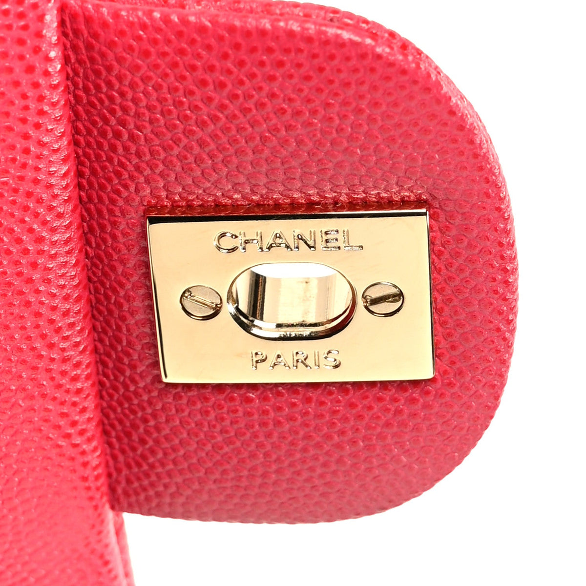Caviar Quilted Small Double Flap Dark Pink At My store