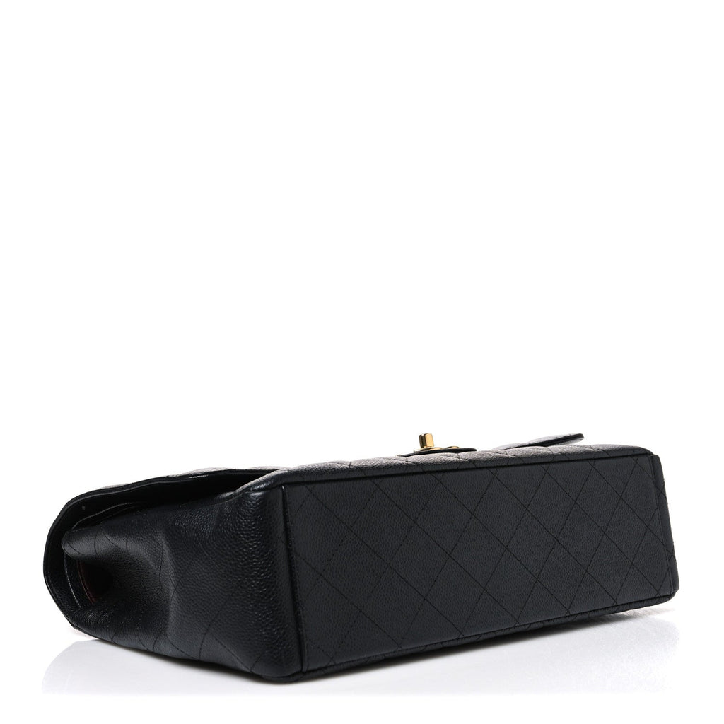 Caviar Quilted Maxi Double Flap Black At My store