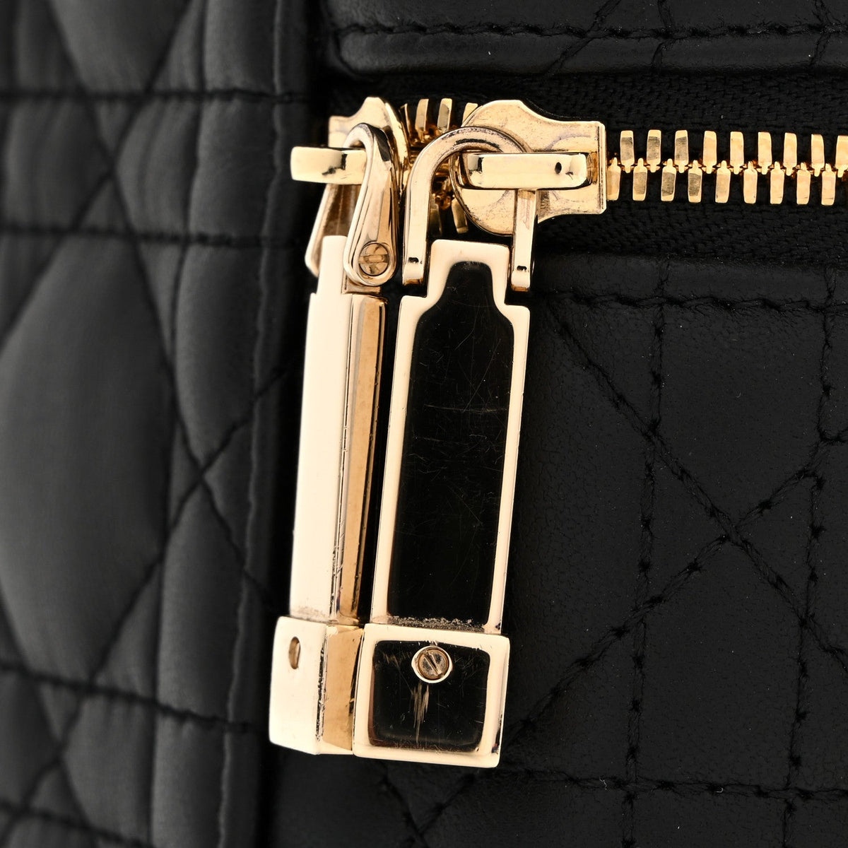 Lambskin Cannage Micro Lady Dior Vanity Case Black AT My store