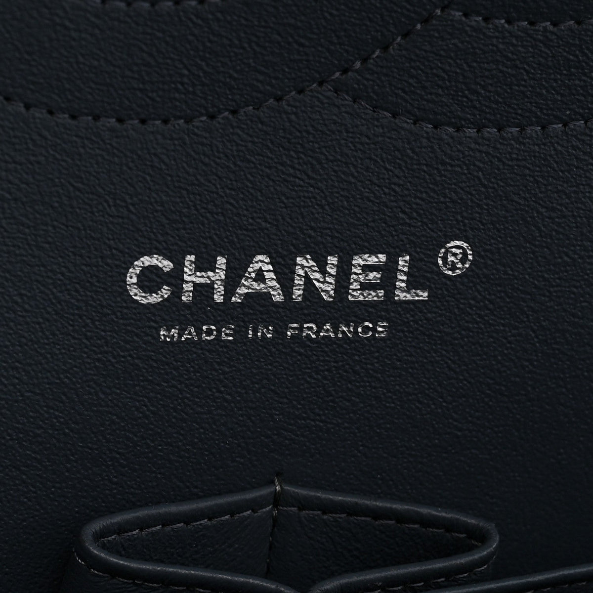 Washed Caviar Quilted Jumbo Double Flap Dark Grey At My store