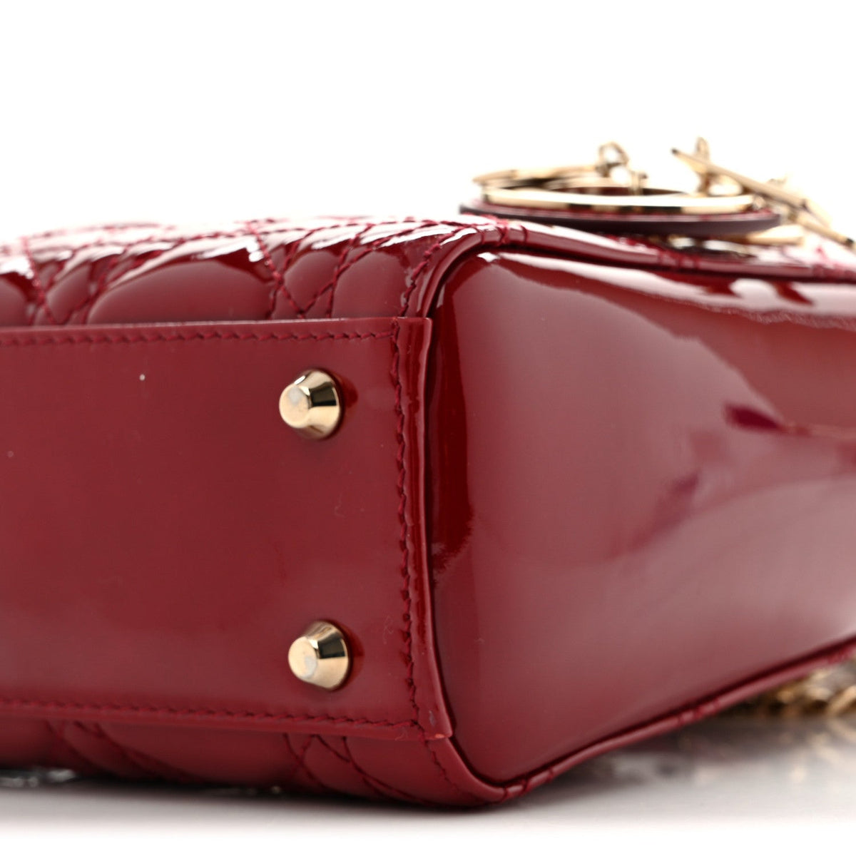 Patent Cannage Mini Lady Dior Red AT My store
