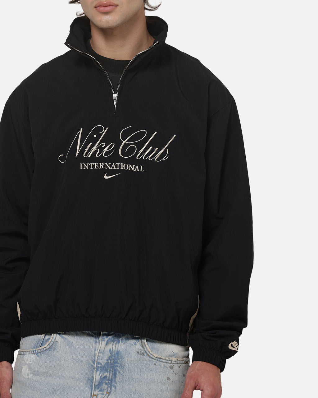Top Seller Nike Club 1/2 Zip Jacket Black
