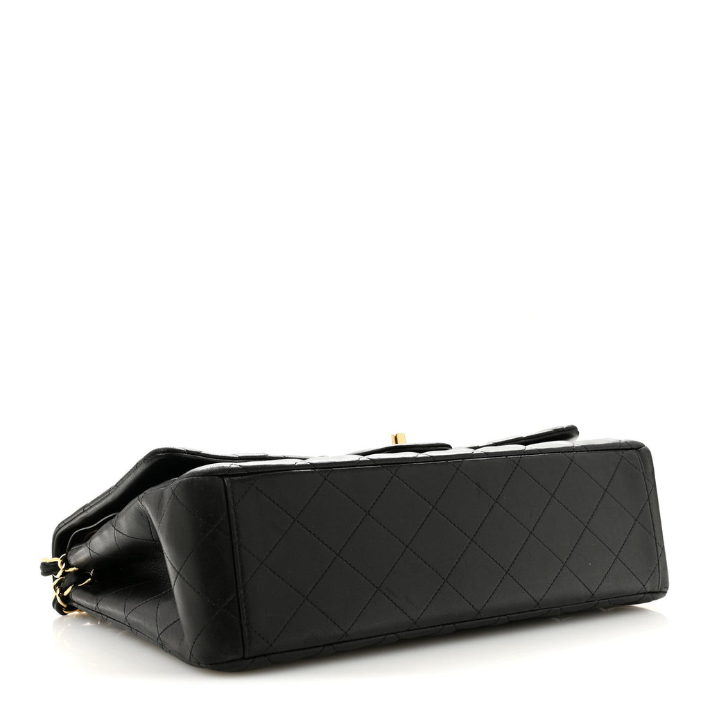 Lambskin Quilted Maxi Double Flap Black At My store