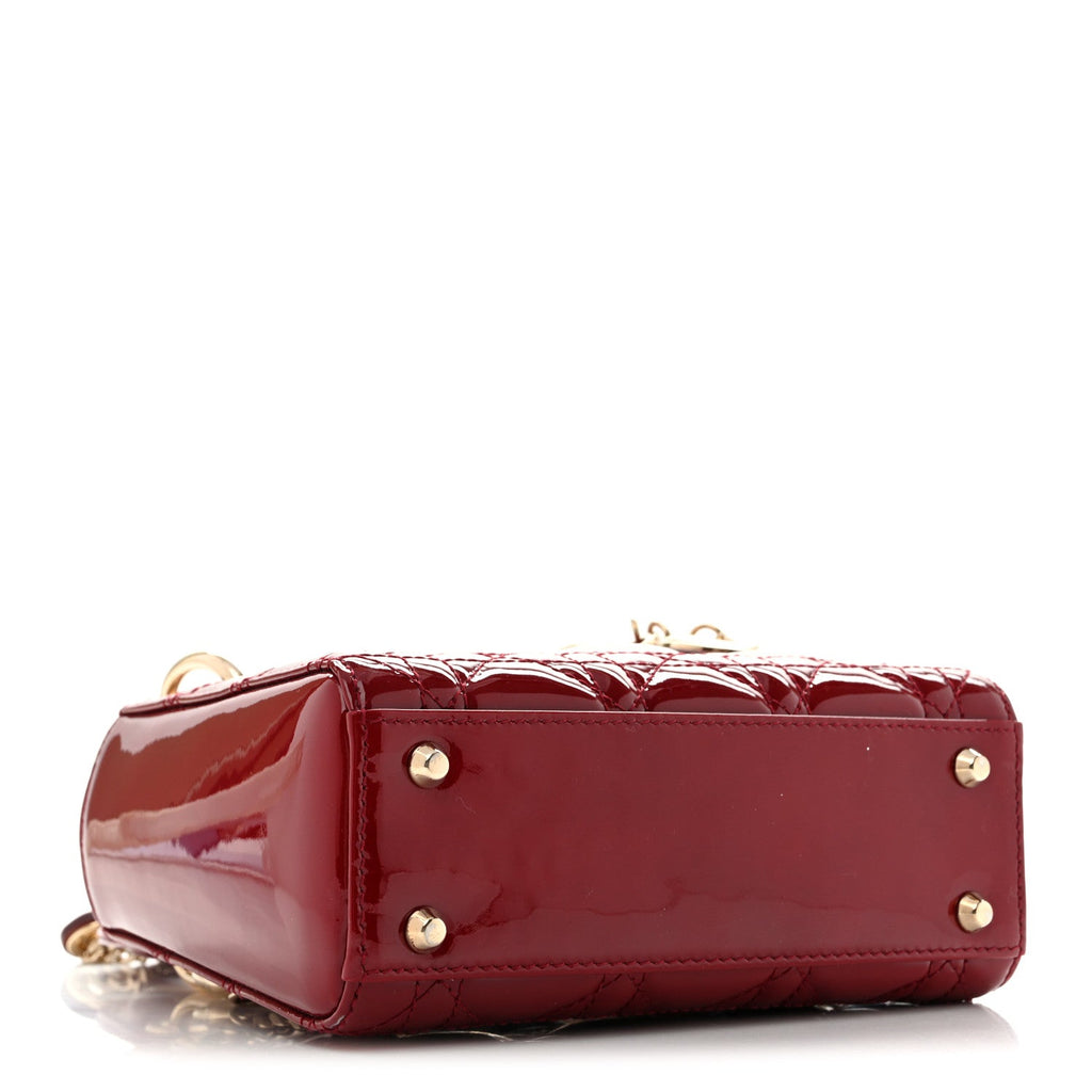 Patent Cannage Mini Lady Dior Red AT My store