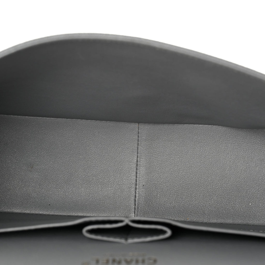 Caviar Quilted Jumbo Double Flap Grey At My store
