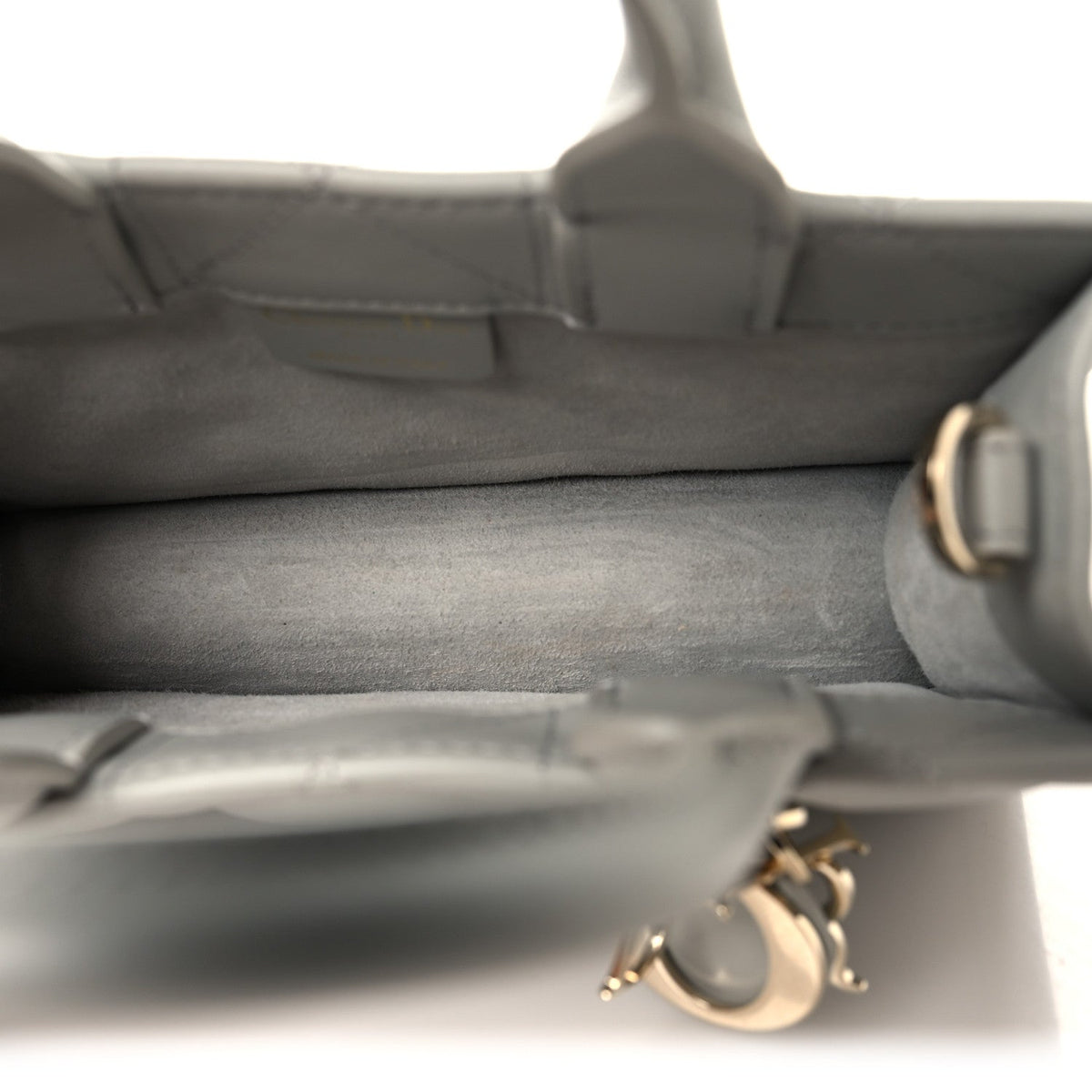 Calfskin Macrocannage Mini Book Tote Grey AT My store