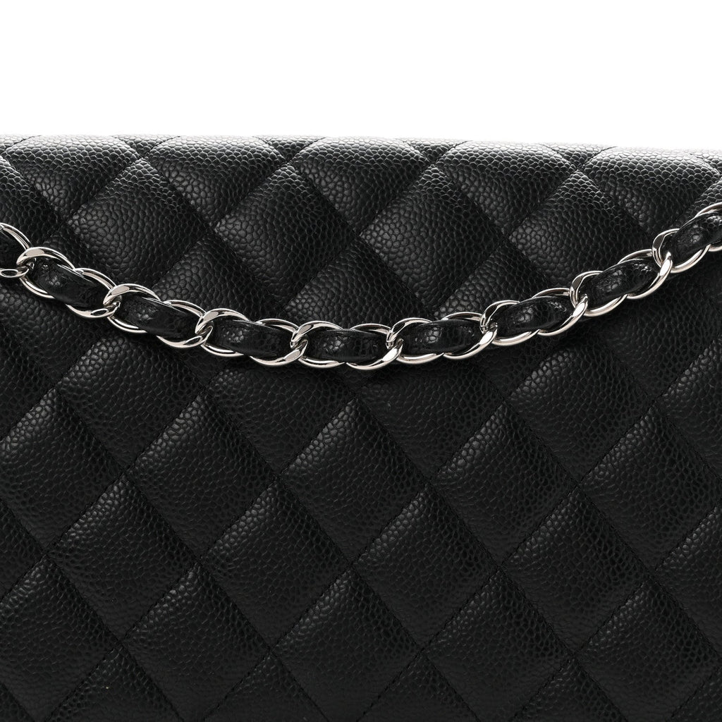 Caviar Quilted Maxi Double Flap Black At My store