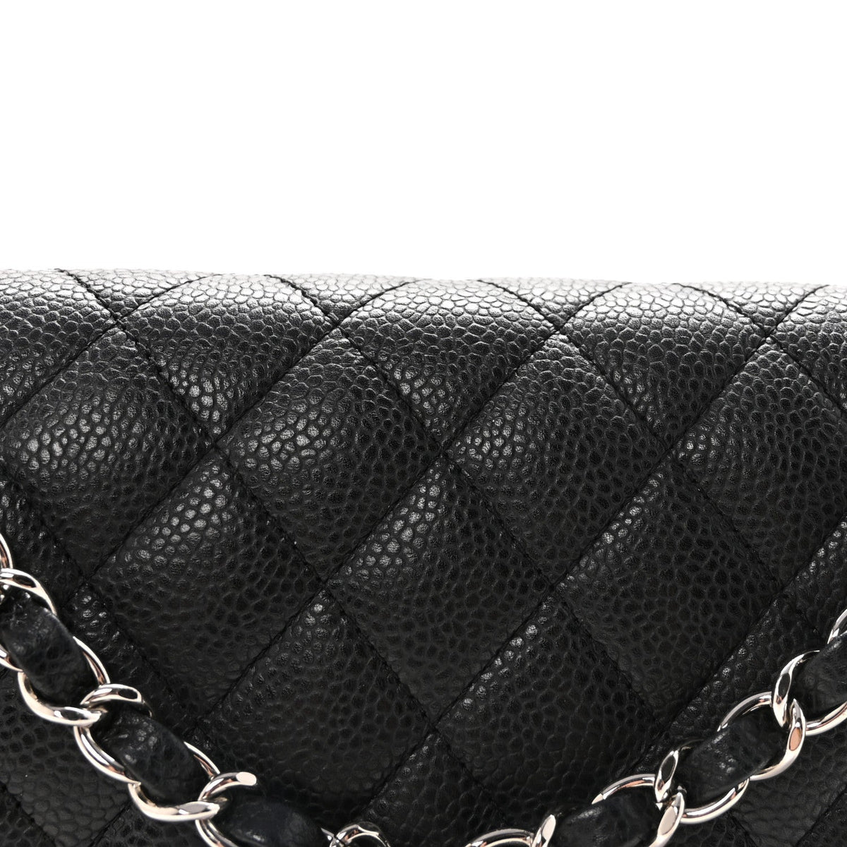 Caviar Quilted Medium Double Flap Black At My store