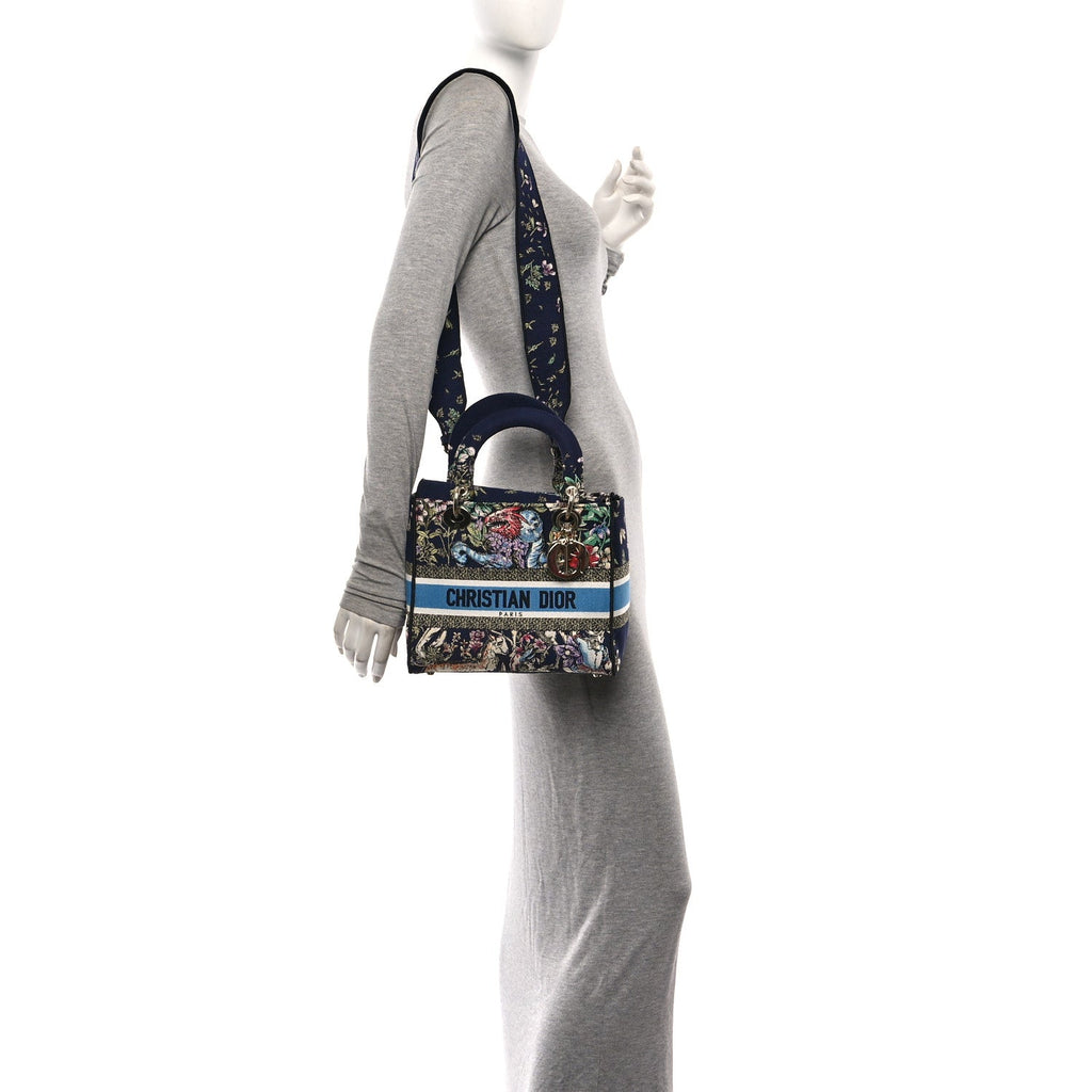 Canvas D-Constellation Embroidered Medium Lady D-Lite Bleu Multicolor AT My store