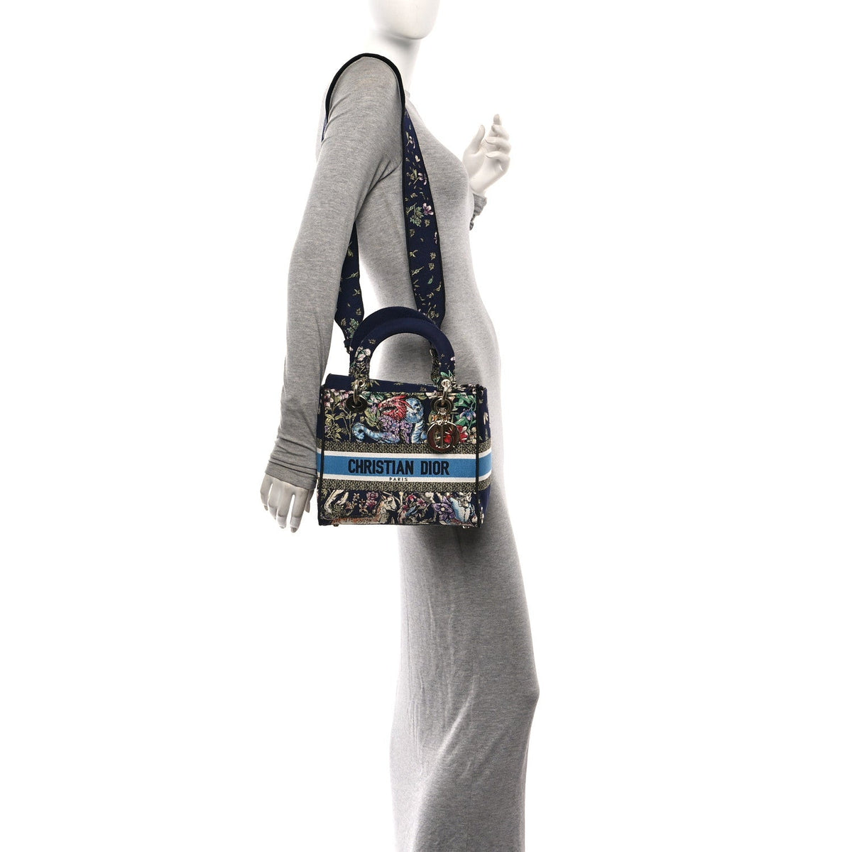 Canvas D-Constellation Embroidered Medium Lady D-Lite Bleu Multicolor AT My store