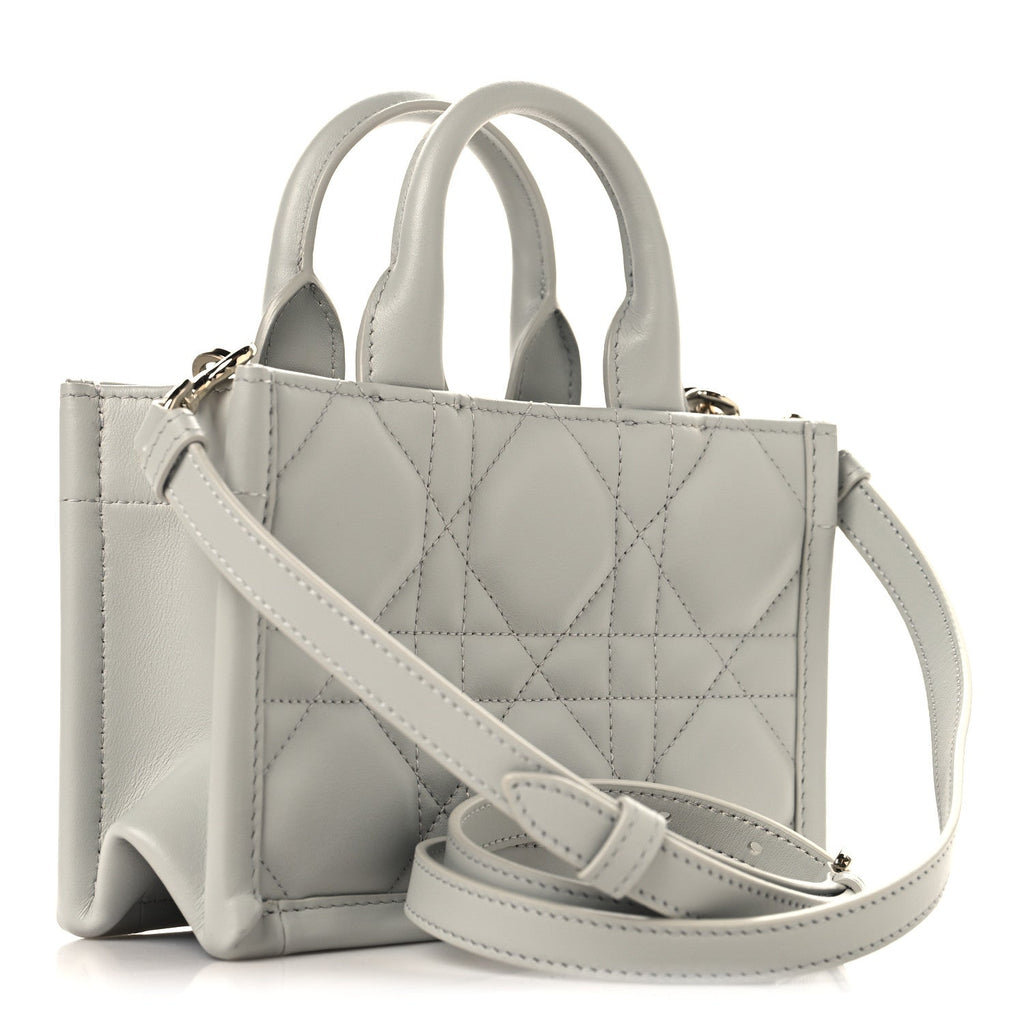Calfskin Macrocannage Mini Book Tote Grey AT My store