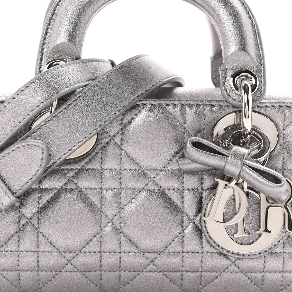 Metallic Lambskin Cannage Small Lady D-Joy AT My store