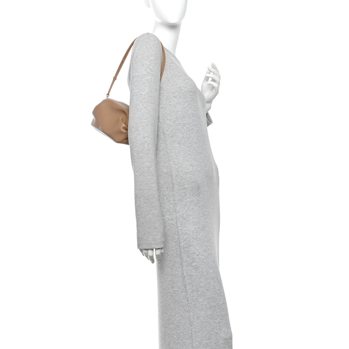 Supple Lambskin Bow Pouch Camel AT My store