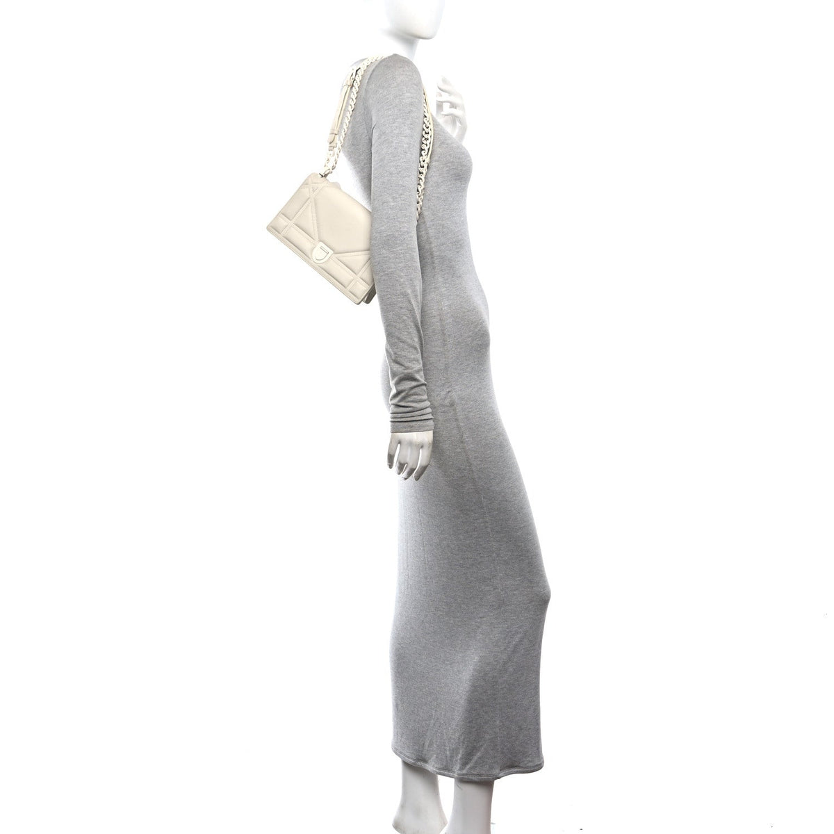 Ultra Matte Calfskin Small Diorama Flap Bag White AT My store