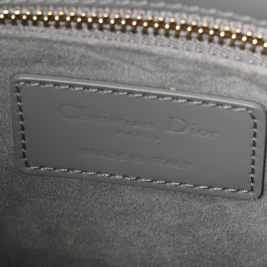 Patent Cannage Small Lady Dior Grey AT My store