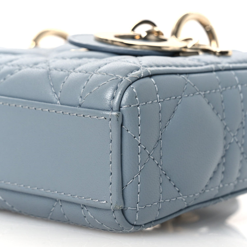 Lambskin Cannage Micro Lady D-Joy Cloud Blue AT My store