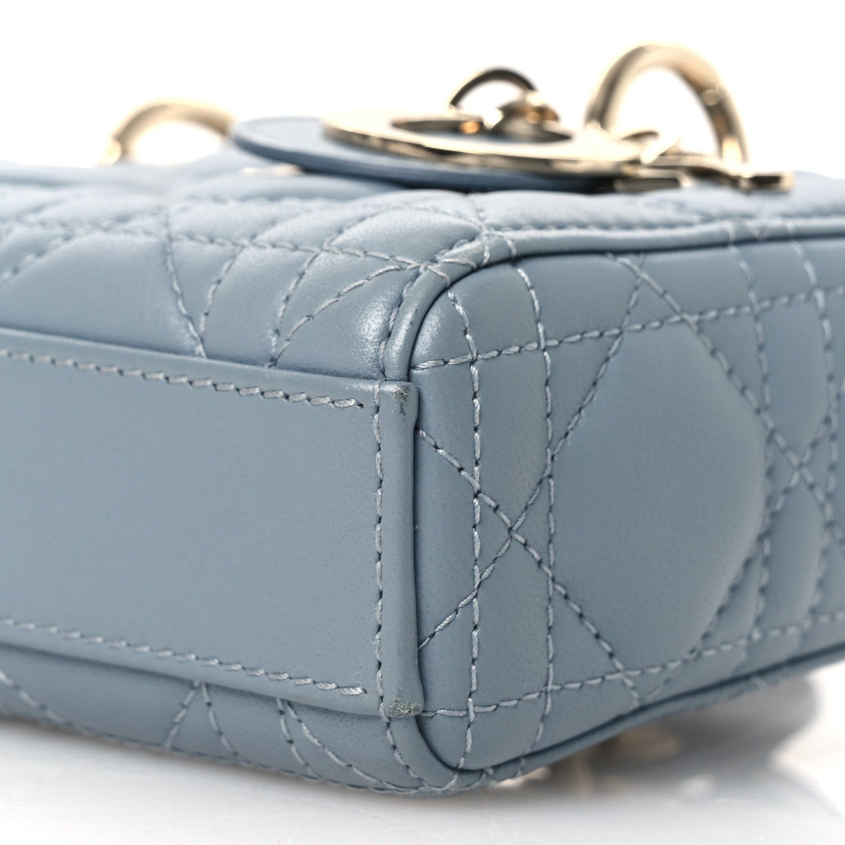 Lambskin Cannage Micro Lady D-Joy Cloud Blue AT My store