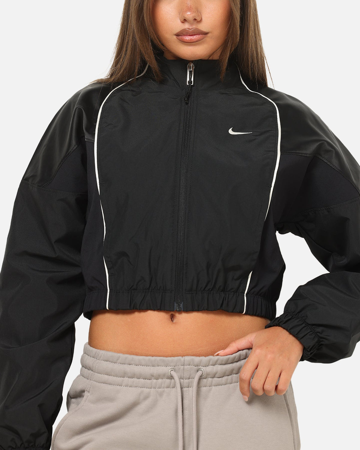 Top Seller Nike Women's Sportswear Shrunken Track Jacket Black/Black