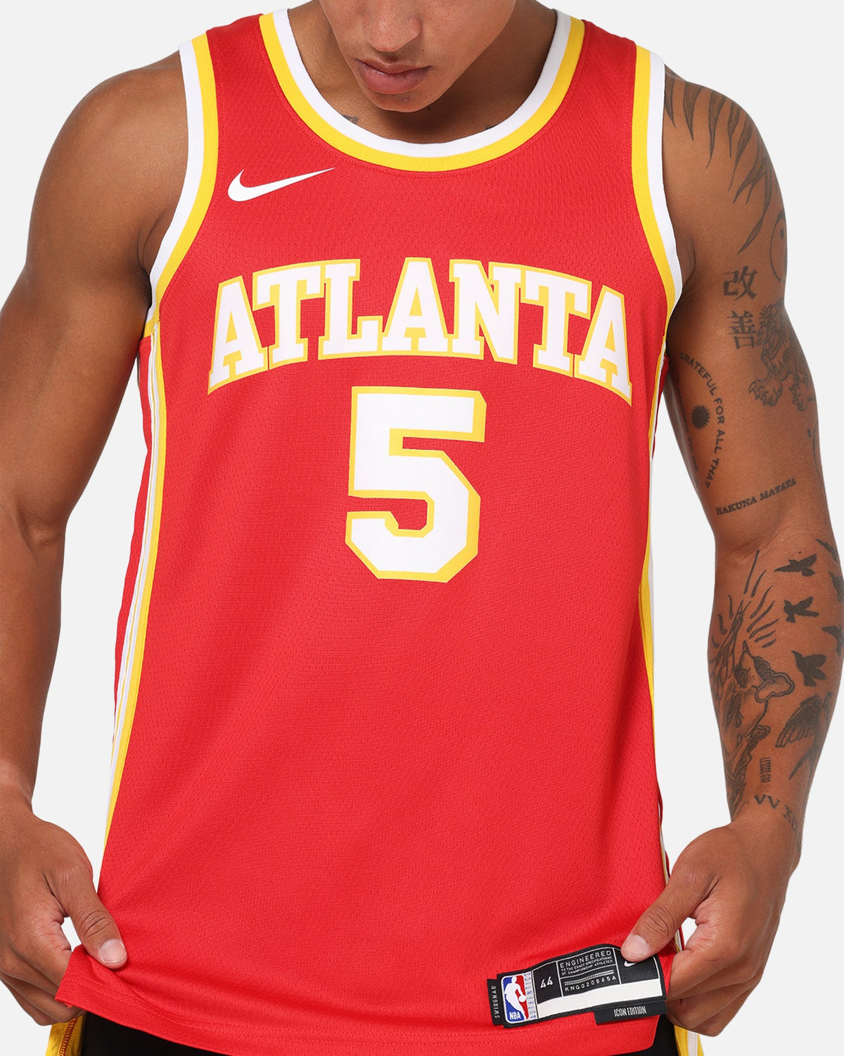 Top Seller Nike Dyson Daniels Atlanta Hawks #5 Icon Edition Nike Dri-FIT NBA Swingman Jersey University Red