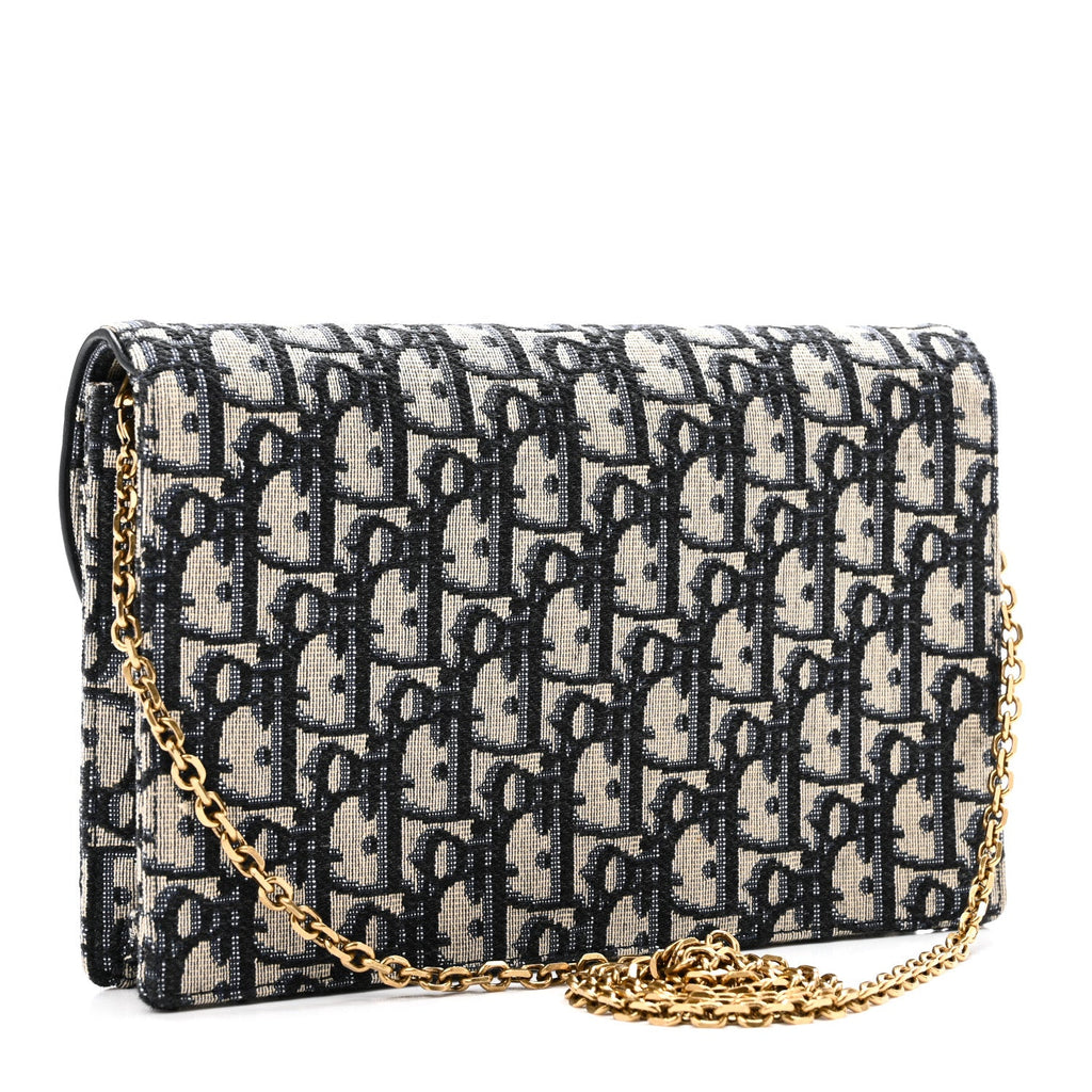 Oblique Saddle Chain Pouch Blue AT My store
