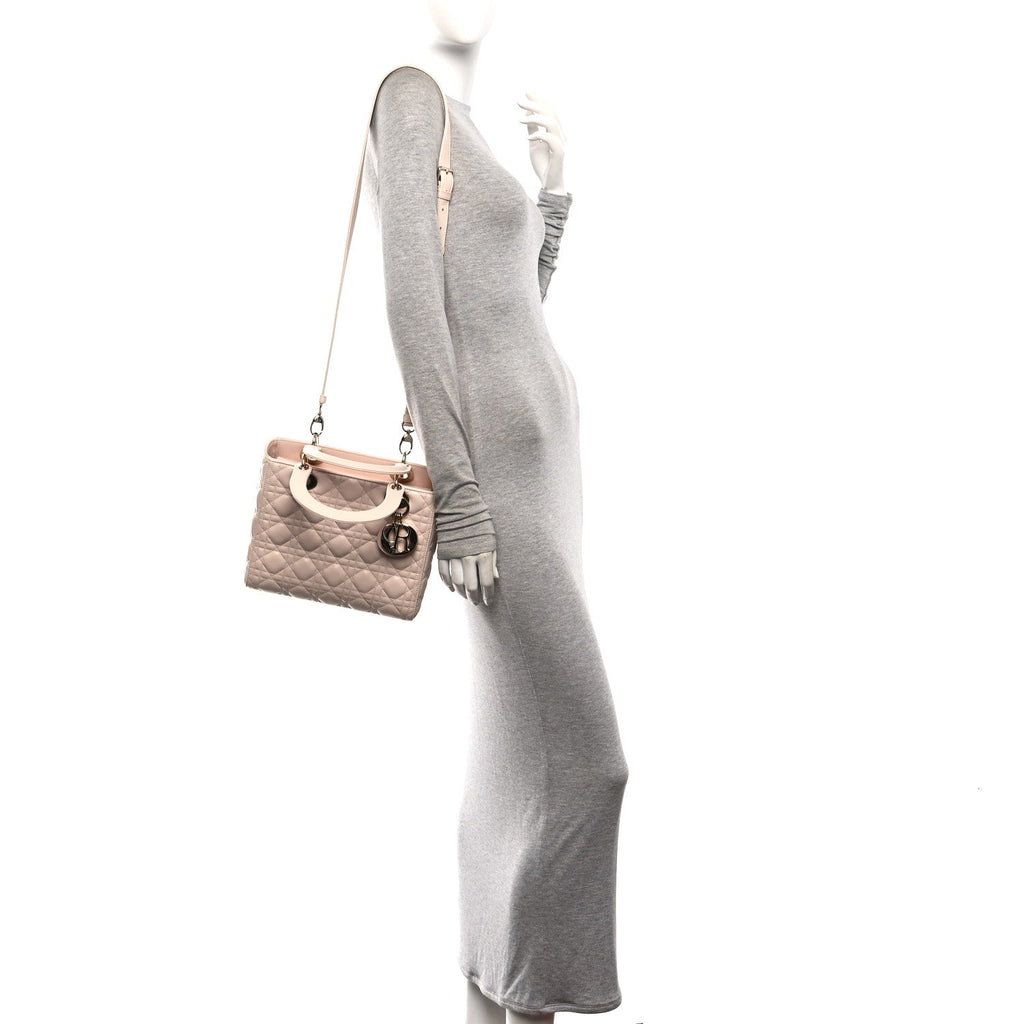 Lambskin Cannage Medium Lady Dior Light Pink AT My store