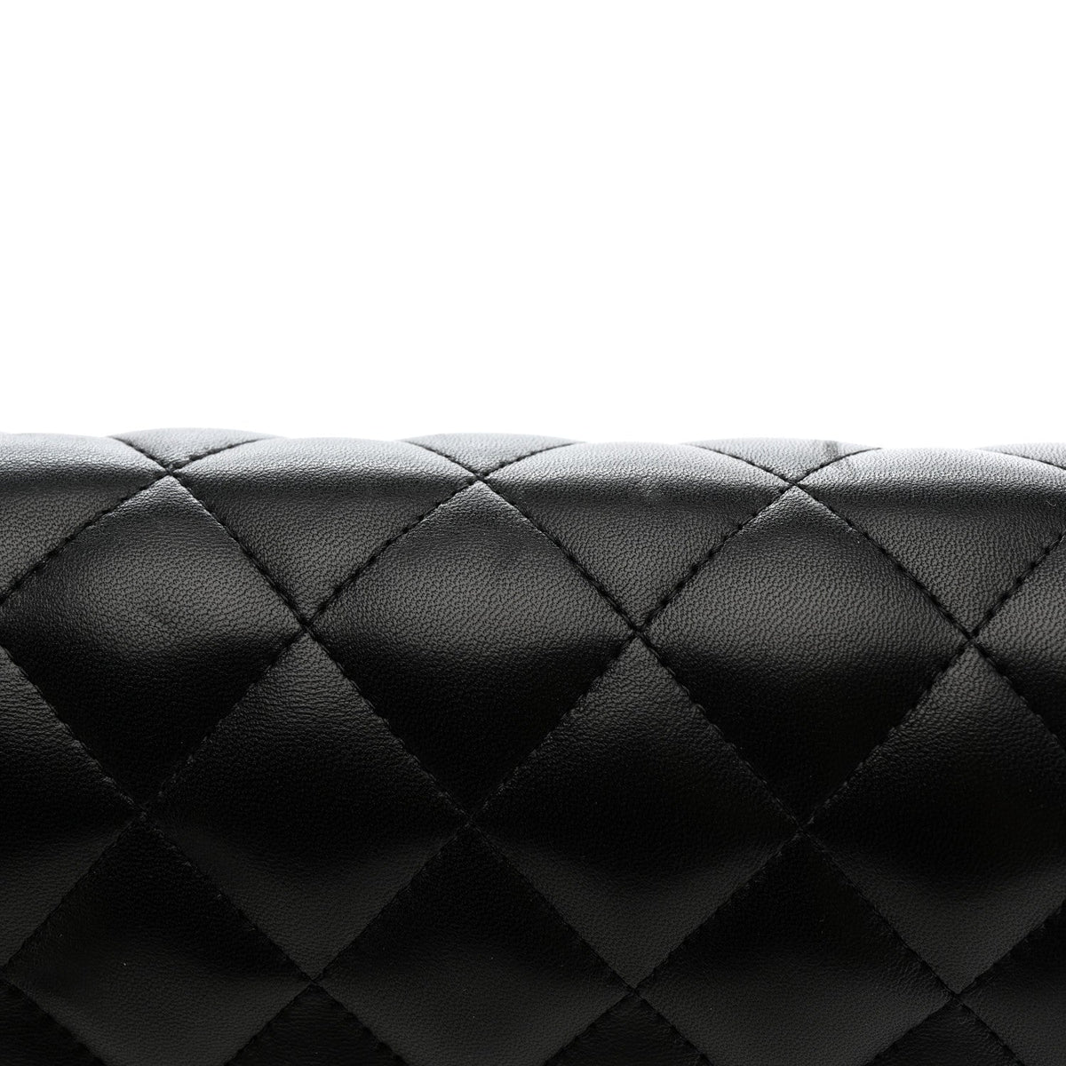 Lambskin Quilted Jumbo Double Flap Black At My store