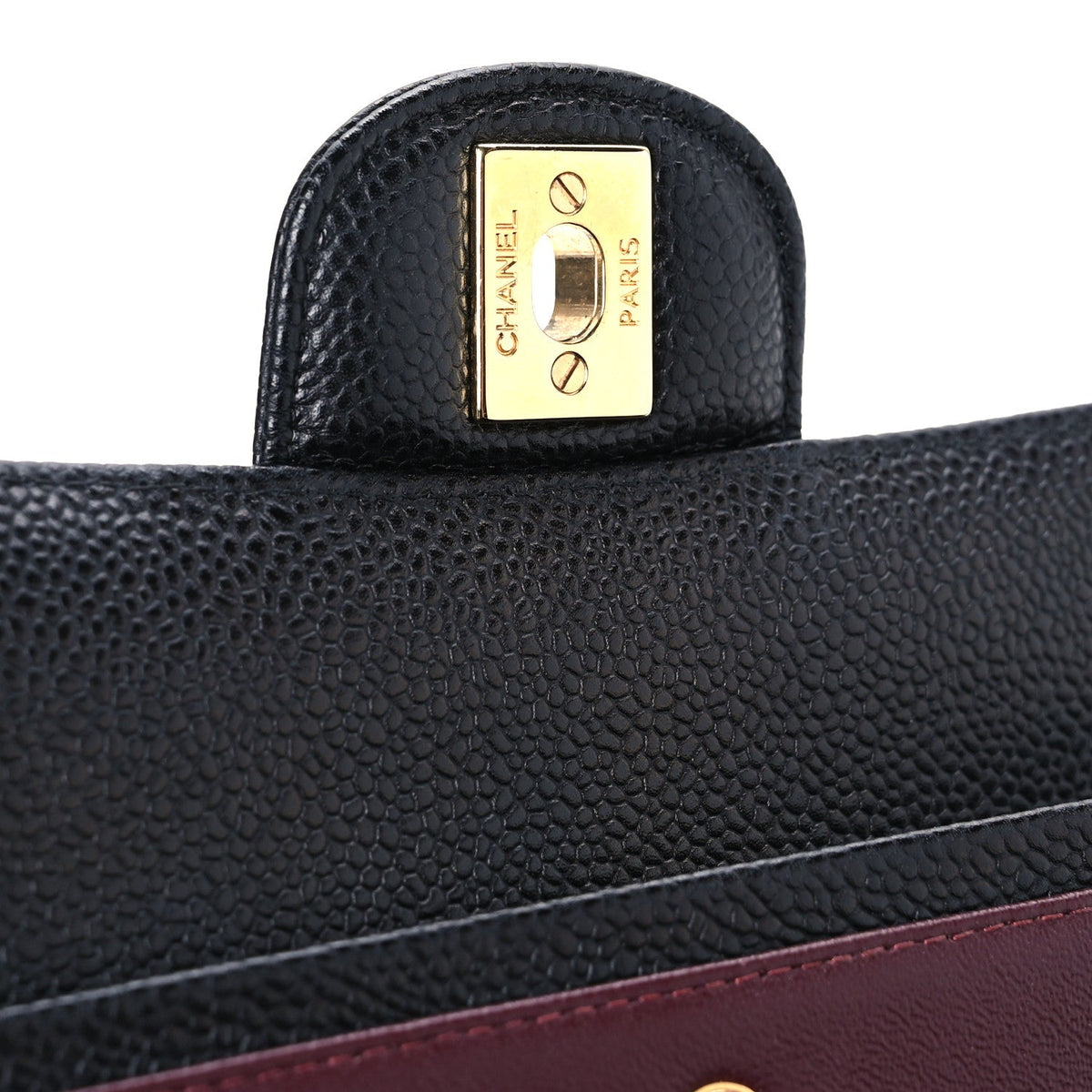 Caviar Quilted Medium Double Flap Black At My store