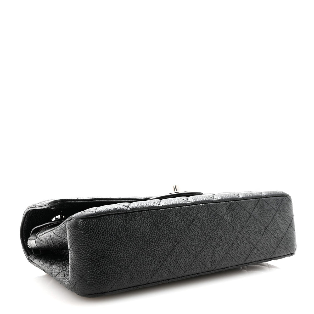 Caviar Quilted Medium Double Flap Black At My store