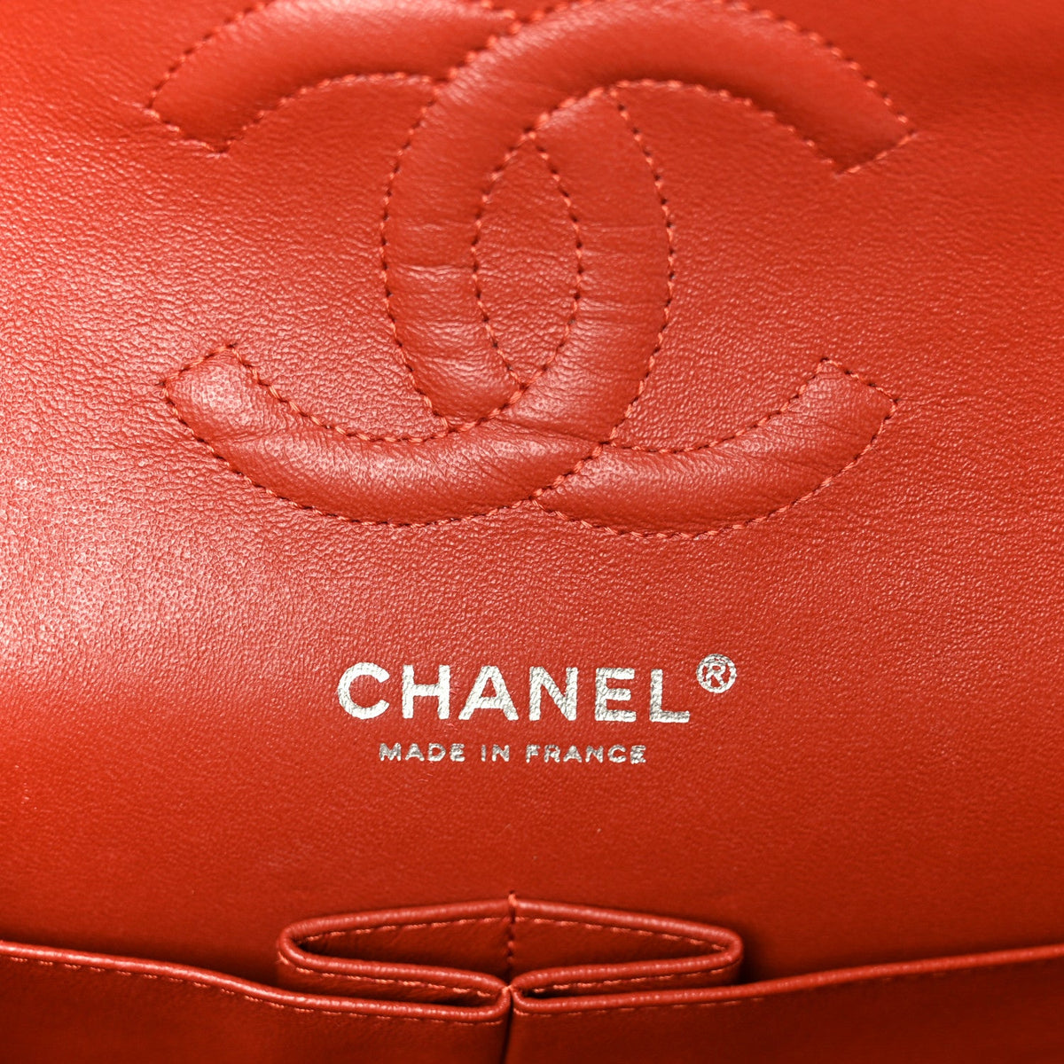Caviar Quilted Medium Double Flap Red At My store