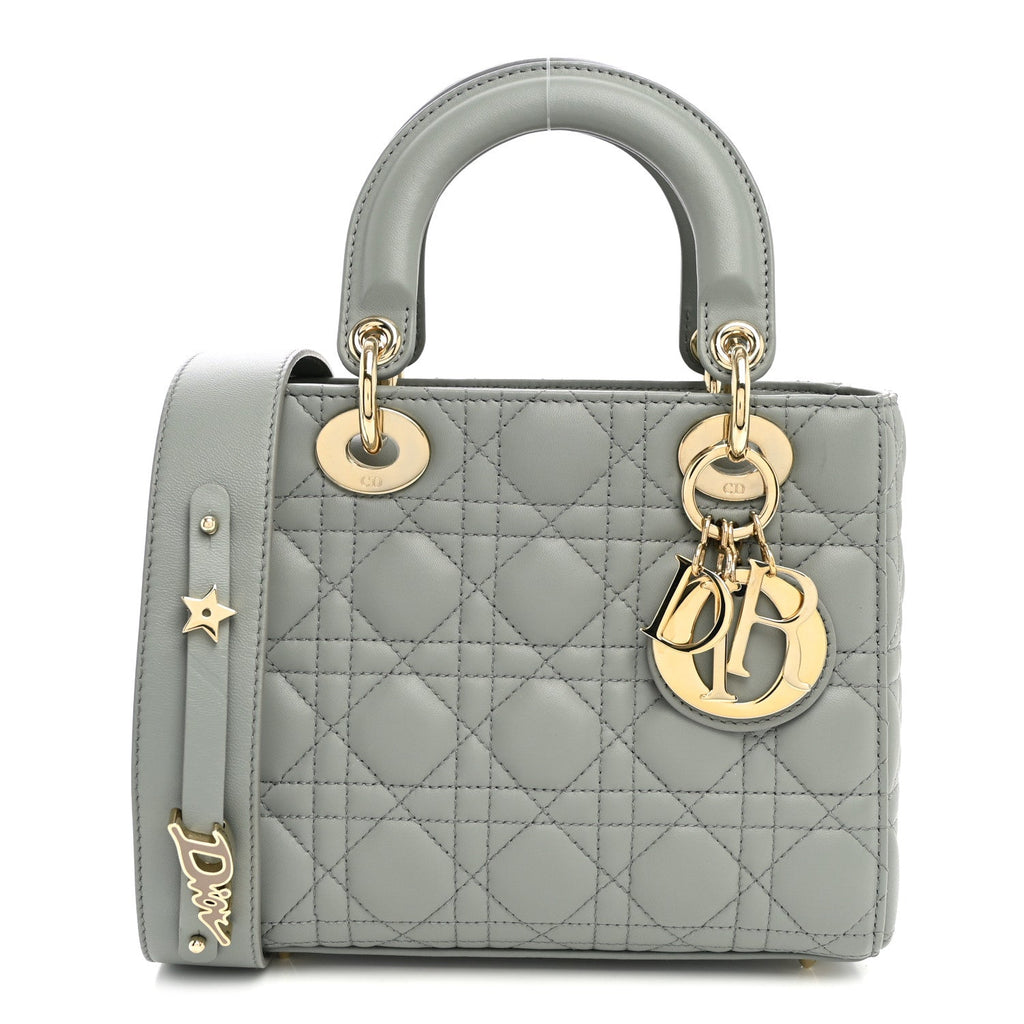 Lambskin Cannage Small My ABCDior Lady Dior Grey AT My store