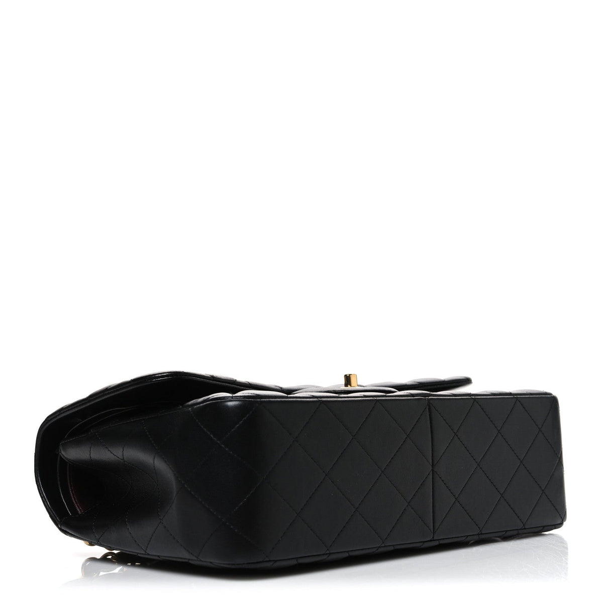 Lambskin Quilted Jumbo Double Flap Black At My store