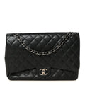 Caviar Quilted Maxi Double Flap Black At My store