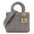 Lambskin Cannage Small My ABCDior Lady Dior Grey AT My store