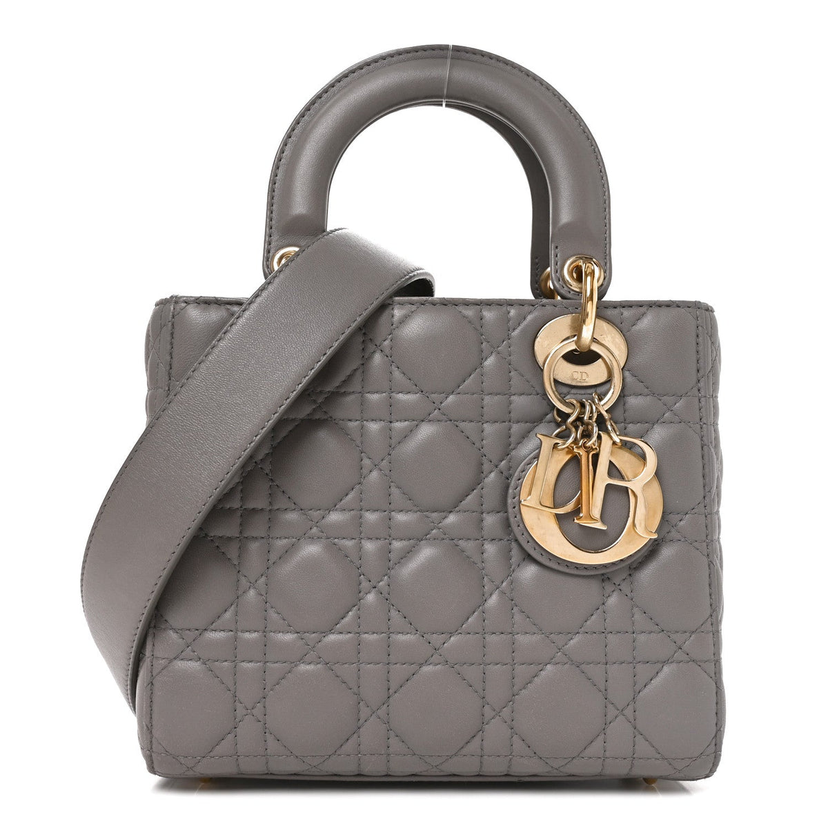 Lambskin Cannage Small My ABCDior Lady Dior Grey AT My store