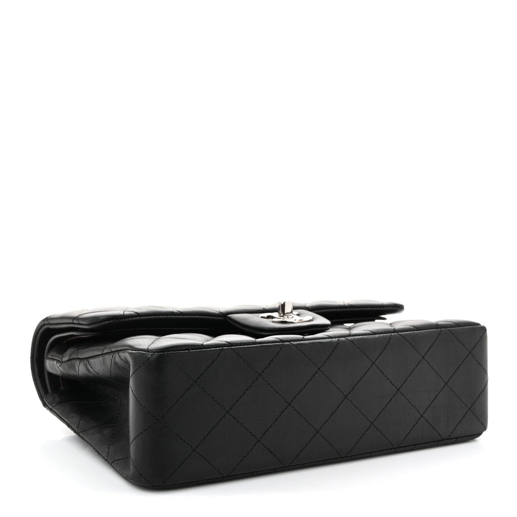 Lambskin Quilted Small Double Flap Black At My store