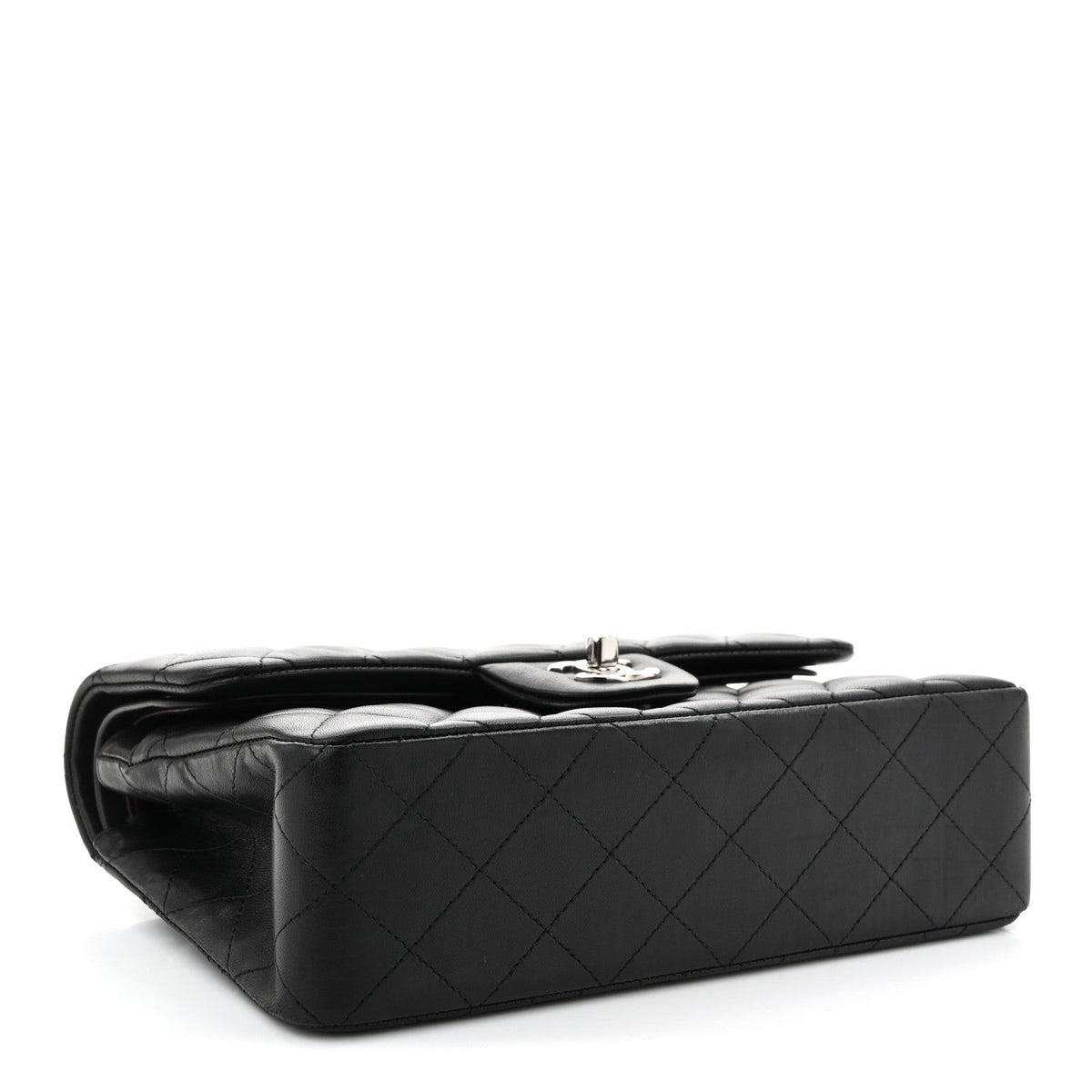 Lambskin Quilted Small Double Flap Black At My store