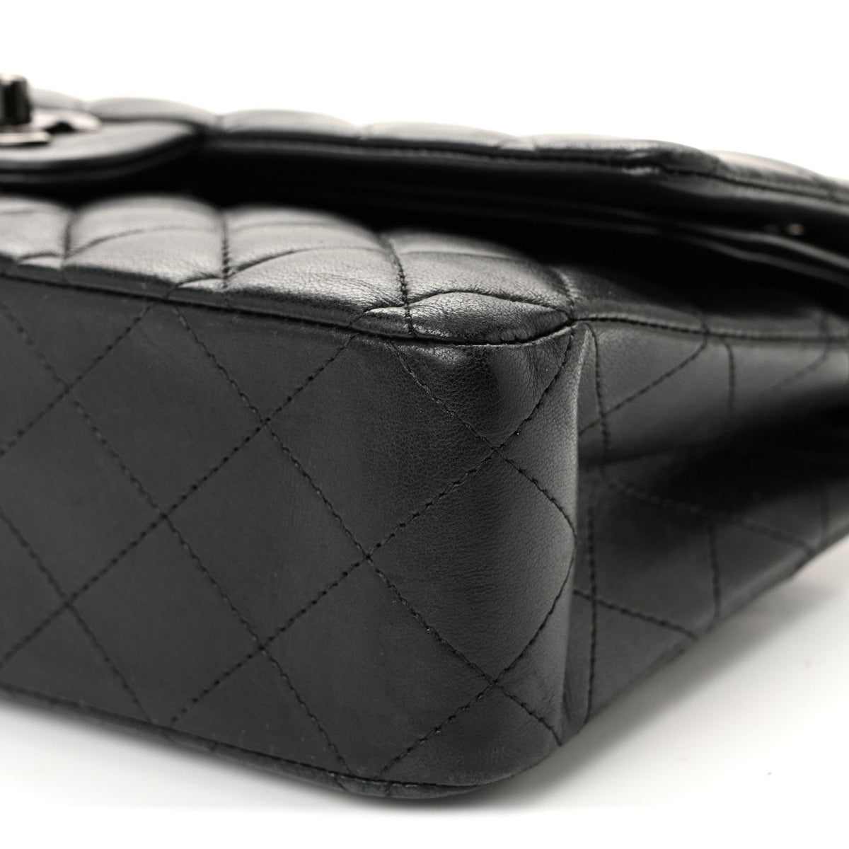 Lambskin Quilted Medium Double Flap So Black At My store