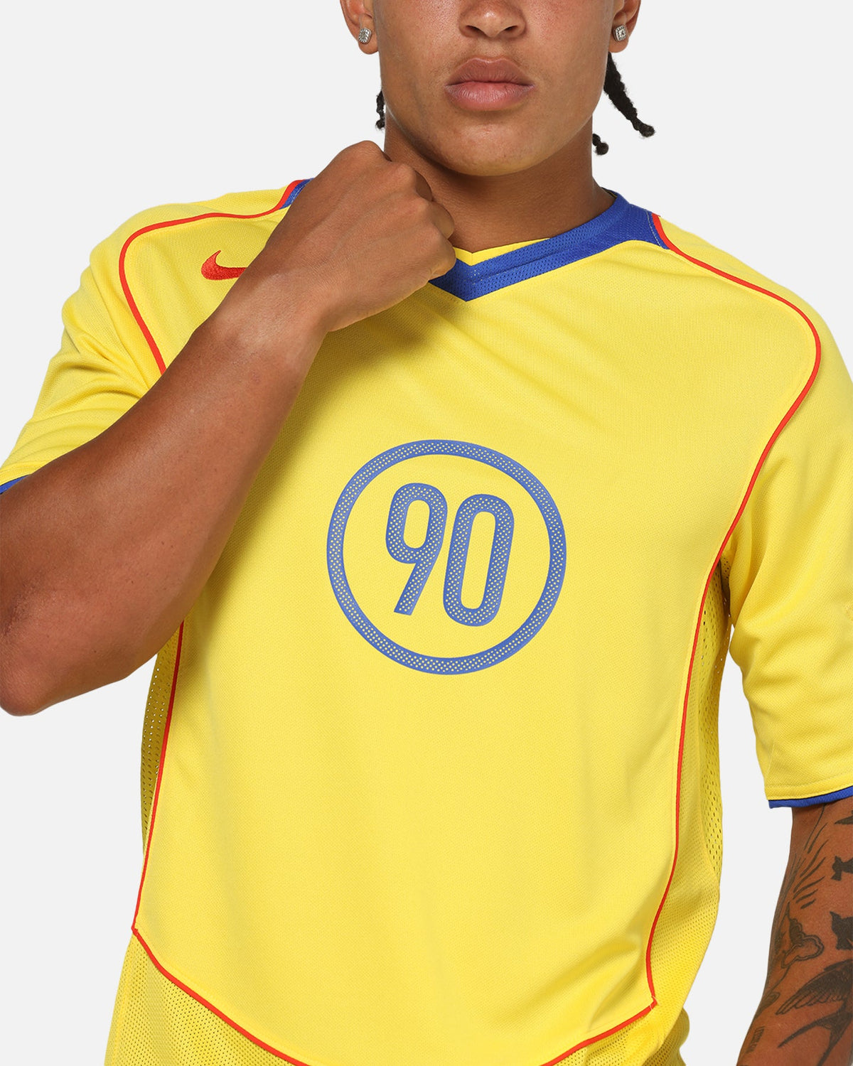 Top Seller Nike Total 90 Soccer T-Shirt Tour Yellow/Lyon Blue