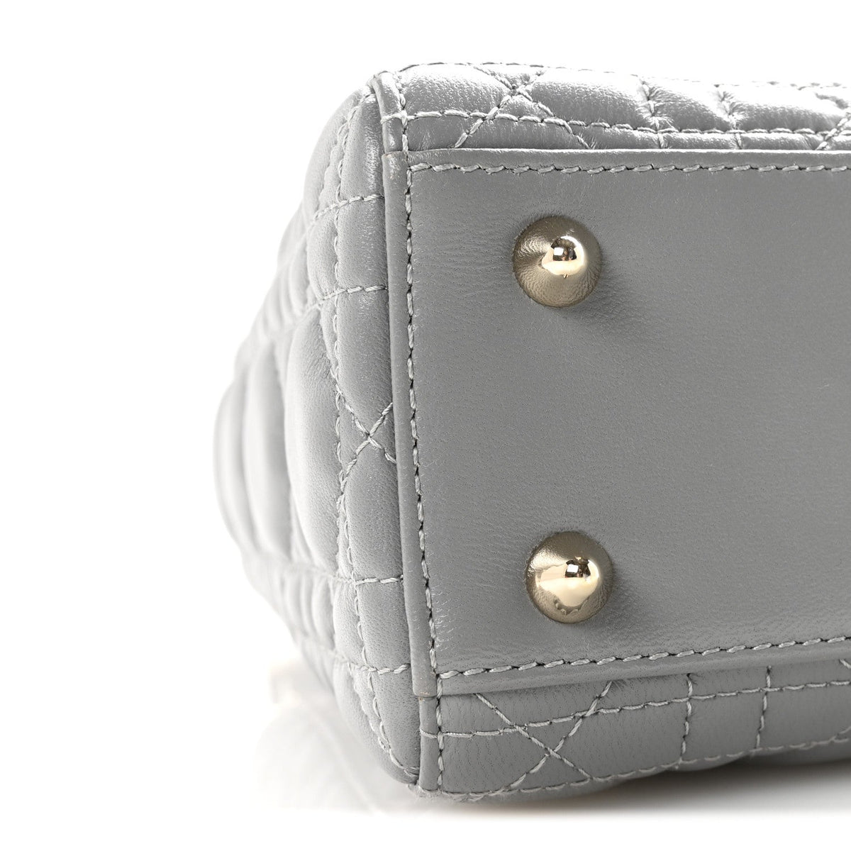 Lambskin Cannage Small My Lucky Badges My Lady Dior Grey AT My store