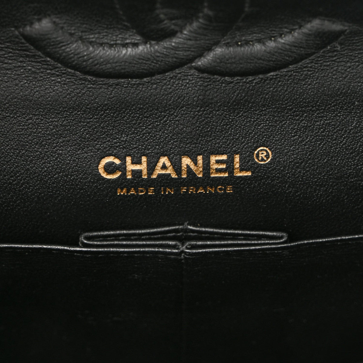 Lambskin Chevron Quilted Medium Double Flap Black At My store