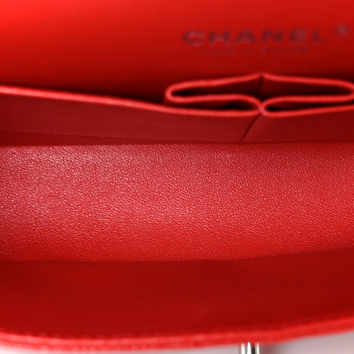 Caviar Quilted Medium Double Flap Red At My store