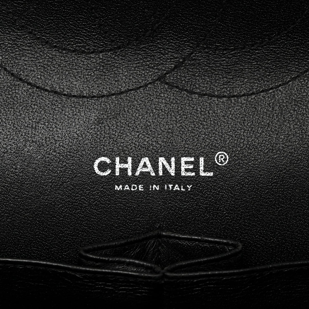 Patent Chevron Quilted Jumbo Double Flap Black At My store